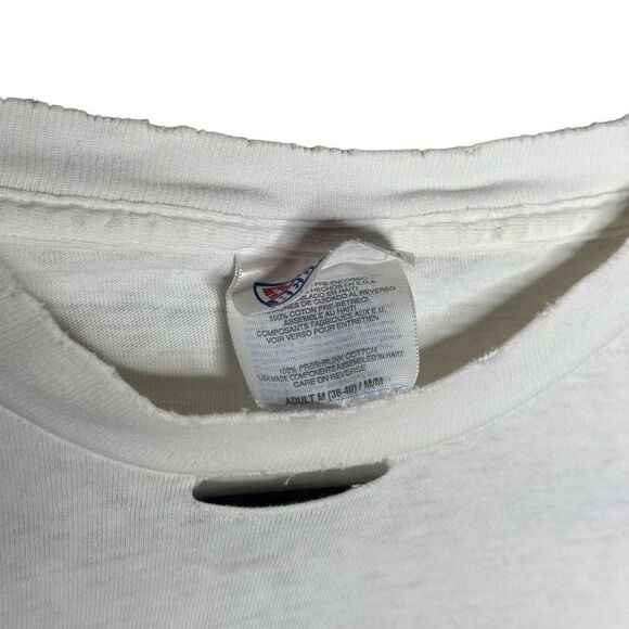 Y2K Gear Up Distressed T Shirt Medium - Picture 5 of 5